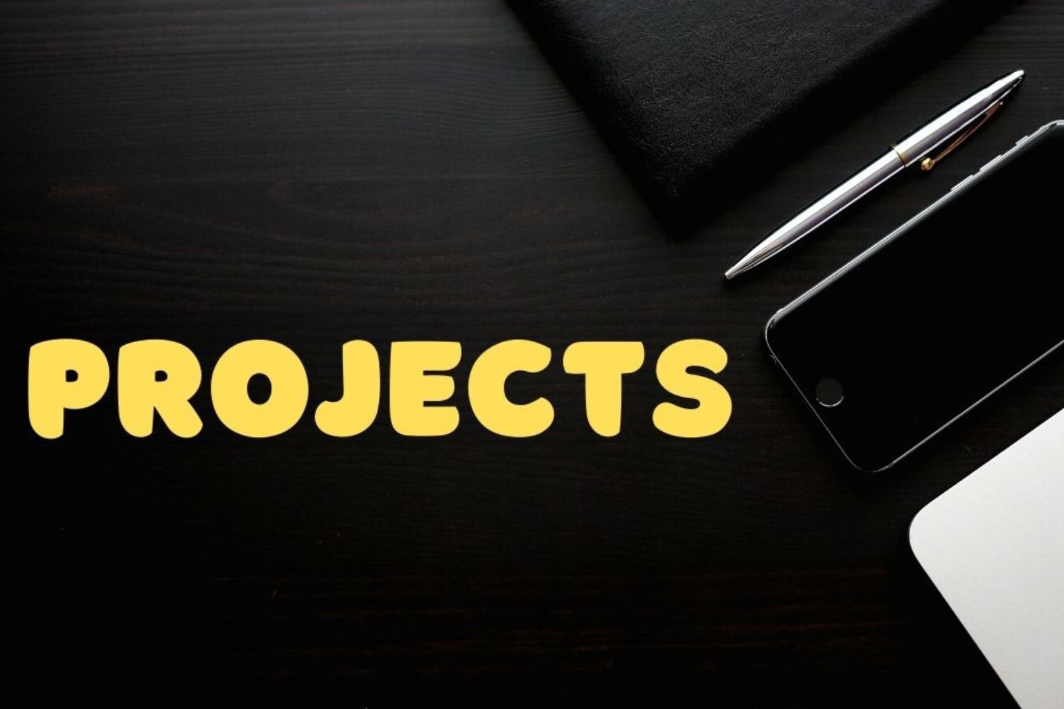 project page image shows a table with digital markeing useful gadgets